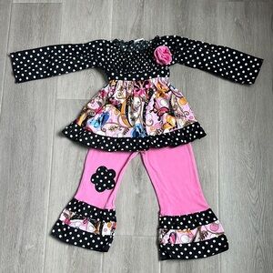 Charming Polka Dot and Pink Kids Set size 2T